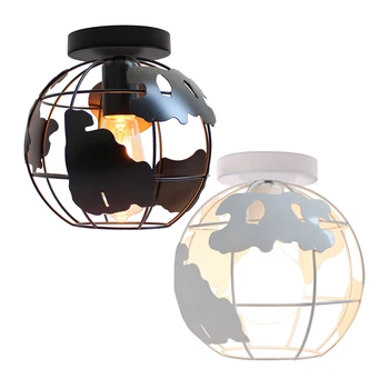 Globul de Abajururi pentru Lumini Plafon Harta Lumii abajurul Tavan corp de iluminat Modern Sârmă de Metal Loft Lumina Plafon Cușcă Umbra