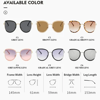 LongKeeper Supradimensionate Ochi de Pisica ochelari de Soare pentru Femei Brand de Lux Gradient de Ochelari de Soare Femei Unice Mare Cadru ochelari de soare UV400 Okulary