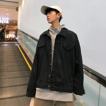 Jacheta Denim Bărbați Singur Pieptul Mens Jachete si Paltoane Maneca Lunga de Înaltă Calitate, Masculi Retro Plus Dimensiune Haine de Moda coreeană