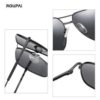 ROUPAI ochelari de soare barbati 2020 Polarizate de brand designer de moda uv400 de înaltă calitate, de conducere ochelari de soare barbati epocă pătrat verde