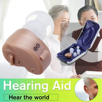 K-80 Mini Reglabil Dightal Ton In-ear mai Bune de Îmbunătățire a Sunetului Surd Volumul Amplificator auditiv Sida Ureche Asistență