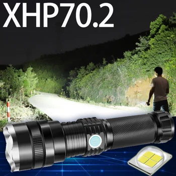 XHP70.2 LED-uri Puternice Lanterna cu zoom Super-lumina lanterna Reîncărcabilă baterie rezistent la apa Lampă Ultra Bright Lanterna pentru pescuit