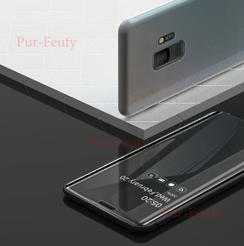 Oglinda Smart case Pentru Samsung Galaxy S9 SM-G960F Clar Mirror View Flip Titularul Capac protecție Pentru Samsung Galaxy S9 G960F/DS