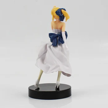 21cm Anime Fate stay night sabie Unlimited Blade Works UBW Dansează Fata Cu Rochie Albă Figurina PVC Figura Jucarii Papusa