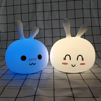 LED Lumina de Noapte Drăguț Unicorn Cat de Încărcare USB Silicon Moale Desene animate Lampa de Dormitor pentru Copii Cadou de Ziua Jucărie