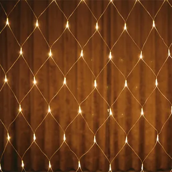 YIYANG 2*2m 144 LED Net Lumină Roșie de la Lampara Lumini de Craciun Petrecere de Nunta de Decorare în aer liber de Iluminat cu LED rezistent la apa