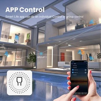 AVATTO Tuya WiFi Modul Comutator cu Viață Inteligentă App 2 Modul de Control, Smart Home Automation Interruptor de Lucru pentru Alexa, google acasa