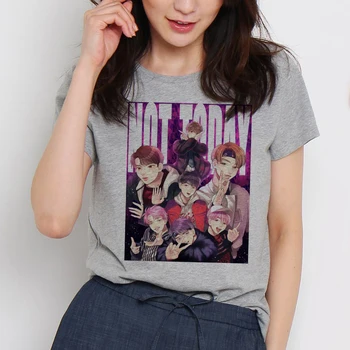 Harajuku Ulzzang 2020 Kpop T-shirt Femei Tricou Feminin Stil coreean JIN SUGA J SPER JIMIN V JUNGKOOK Topuri Plus Dimensiune