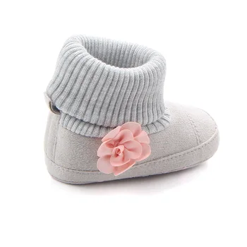 Toamna Iarna Drăguț Floare Aluneca pe Copii Cizme pentru Fete Primul Pas în Pantofi de Prima Pietoni