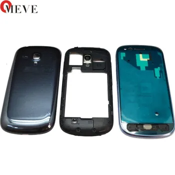 Pentru Samsung Galaxy S3mini SIII s3 mini GT-i8190 i8190 Placă Frontală Cadru LCD Titularul Rama carcasa + Capac caz baterie usa