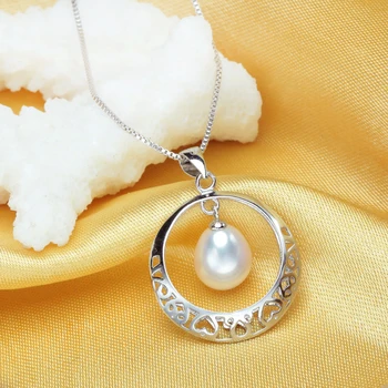 FENASY Bijuterii Perla floare perla pandantiv colier pentru femei Elegante de apă dulce pearl bijuterii AAAA înaltă calitate, cu cutie