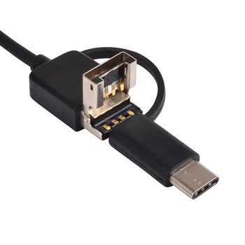3in1 endoscop sitului pentru respectivul-c&Andriod&PC 5.5 MM 6LED USB rezistent la apa Endoscop 1m/2m/5m/10m Soft Hard Cablu de Inspecție Camera Endoscop