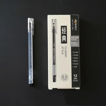 12pcs Epocă Pix cu Gel Pix 0.5 mm Transparent Triunghi Corpul Diverse Pixuri de Culoare Test de Scriere de Birou Rechizite H6873
