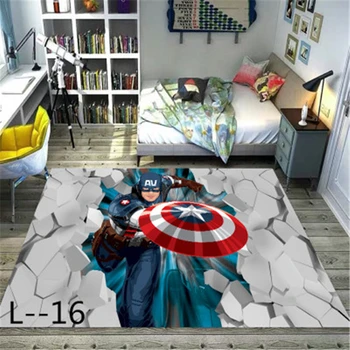 Captain America Mat Covor Covor Spălat Non-alunecare Camera de zi Dormitor Noptieră 3D Imprimate Covor Podea Mat Foaier Usa Mat Playmat