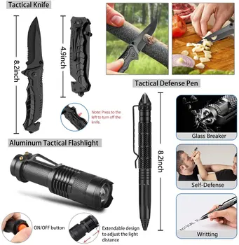 De urgență Trusă de Supraviețuire 47 în 1 Echipamentul de Supraviețuire Trusa de scule SOS Instrument de Supraviețuire de Urgență Pătură Tactical Pen Lanterna Clește de Sârmă S