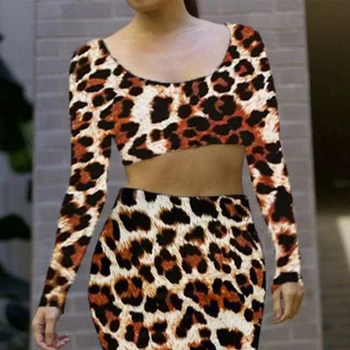 2020 Toamna Noi Două Piese Hot-Vânzare cu Mâneci Lungi Sexy Slim-Fit, Model Cu Buric de Moda din Europa Și America
