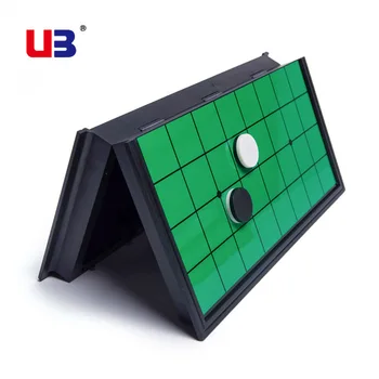 AIA UB Desktop Magnetic Pliere Unghi Drept Flip Othello Alb Negru Pavilion Puzzle Bord Joc de Șah