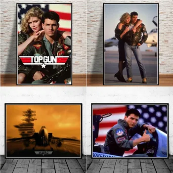 Top Gun Film 2020 Tom Cruise Film de benzi Desenate Panza Pictura, Postere, Printuri de Arta de Perete de Imagine pentru Camera de zi Decor Acasă Cuadros