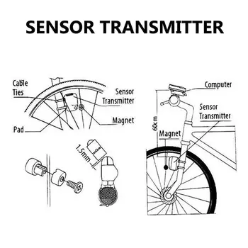 Biciclete vitezometru wireless rezistent la apa cronometru kilometraj wireless de calculator pentru biciclete biciclete vitezometru kilometraj