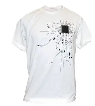 Calculator CPU Core Inima de T-Shirt pentru Bărbați TOCILAR Tocilar Ciudat Hacker PC Gamer Tee de Vara cu Maneci Scurte din Bumbac Tricou Euro Dimensiune