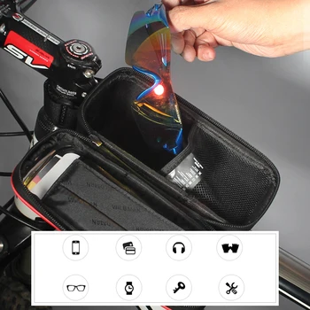 OMUL SĂLBATIC Impermeabil Saci de Biciclete Biciclete Șa Sac de Mountain Bike MTB de Ciclism Caz de Telefon Mobil Touchscreen Bicicleta Geanta Accesorii