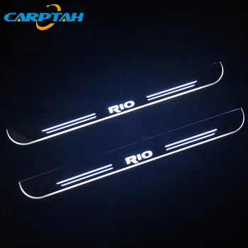 CARPTAH Tapiterie Auto Pedala Părți Exterioare LED Pragului de Ușă Scuff Placa Cale Dinamică Streamer lumina Pentru Kia Rio 2 3 4 K2 2011 - 2018