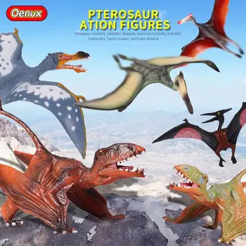 Oenux Original Dinozaur Carnivor Anhanguera Animale Postura În Picioare Pterodactil Model Figura De Acțiune De Colectare De Jucării Pentru Copii
