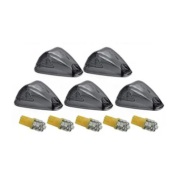 5pcs/set Fum Acoperiș Lumini de Taxi Obiectiv Marker Acoperi Umbra cu T10 Amber Becuri cu LED-uri Lămpi pentru Ford