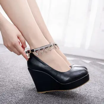 Femei Sexy Pantofi cu Toc inalt, Rotund Toe Pene 10.8 CM Wonen Pompe de Moda Office Shoes