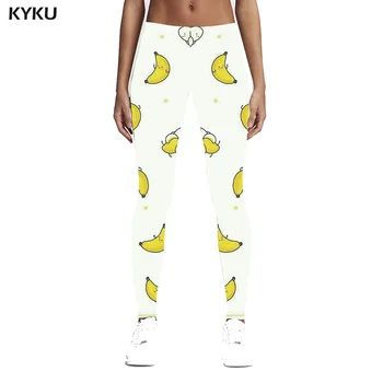 KYKU Brand Banana Jambiere Femei Fitness Pantaloni pantaloni Imprimate Amuzant Pantaloni Jambiere Elastice Push Up 3d de Imprimare de Moda Casual