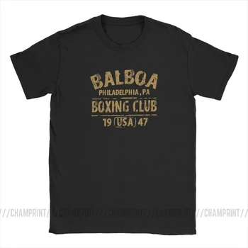 Rocky Balboa Teuri Club de Box Mănuși 1947 Tricouri Barbati din Bumbac Vintage Tricou cu Maneca Scurta, Haine Cadou