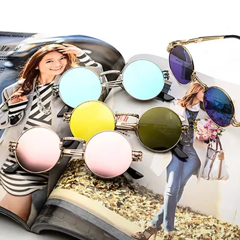 KANDREA 2020 Plastic Nou Clasic Ochelari Cadru de Epocă ochelari de Soare pentru Femei Supradimensionat Design Rotund Ochelari de sex Feminin de Ochelari de Conducere