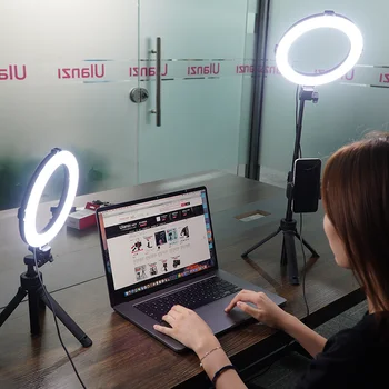 VIJIM LED-uri de Lumină Inel cu Suport și Suport de Telefon pentru Selfie-Lumina pentru Fotografie Machiaj Vlog Live Streaming pentru Camera Smartphone