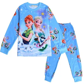 Disney Elsa Anna Fete pentru Copii Pijamale Cutyome Maneca Lunga de Toamna Iarna Copii Bumbac Acasă Sleepwear Congelate Copii Costum Pijama