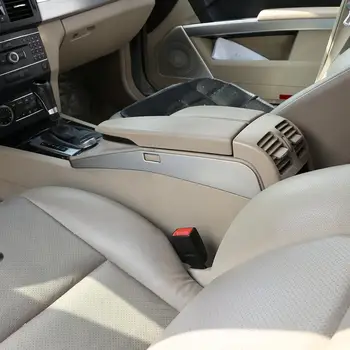 ABS Chrome/Fibra de Carbon Pentru Mercedes Benz GLK X204 300 260 2008-Cotiera Cutie de Partea Decor Benzi Tapiterie Interior accesorii