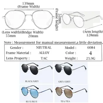 YUNSIYIIXNG Bărbați ochelari de Soare Polarizat de Conducere Epocă Brand de Ochelari de Soare Anti-Reflexie de Lux Ochelari Pentru Barbati gafas de sol 6085