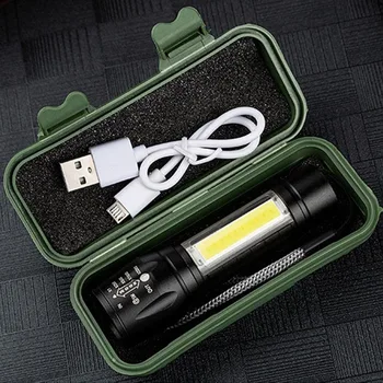 Construit În Baterie USB Reincarcabila Lanterna LED XP-G Zoom 2000 Lumeni Lampa Lanterna 3 Modul de Iluminare rezistent la apa Camping Lumina