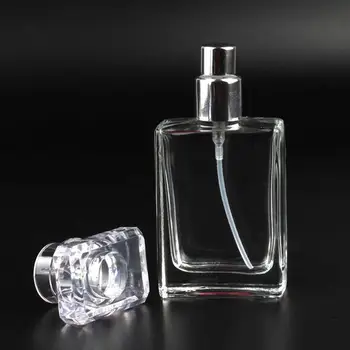 30ml pătrat de parfum spray sticla sticla sticla cu pulverizator și negru sticla reutilizabile sticla de parfum transparent Q5P5