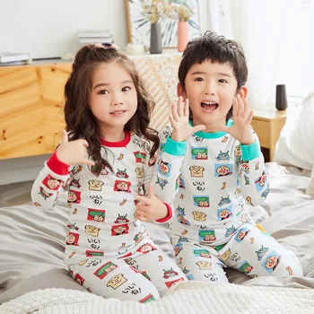 Copilul Costume Copii Costum de Haine Set Seturi de Pijamale Copii Baieti Fete Haine Set Băiatul în Pijama din Bumbac cu Maneca Lunga Sleepwear CA3461