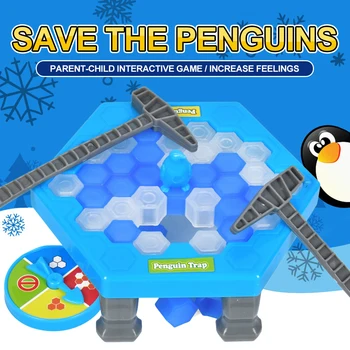 Mini Pinguin Capcană Joc de Bord Părinte-copil Interactive de Divertisment de Masă Jucării Eliberare de Stres Copii Jucărie pentru Adulți Desktop Joc