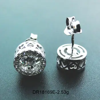 Fierbinte de Vânzare Argint 925 Dans Diamant Dans CZ Femei de Cercei Stud De Logodna / Petrecere / Cadou de Ziua de nastere