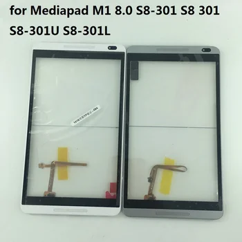 8inch Pentru Huawei Mediapad M1 8.0 S8-301 S8 301 S8-301U S8-301L Ecran Tactil Digitizer Sticla Senzor Cu Cadru alb Bezel