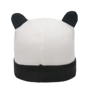 Toamna iarna drăguț panda Căciuli de lână pălărie tendință versatil călătorie cald rece dovada pălărie de desene animate pălărie tricotate