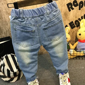 2020 noua moda pentru copii băiat și fată gaura blugi pantaloni copii din bumbac denim pantaloni lungi pentru copii de vânzare cu amănuntul