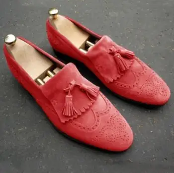 Barbati din Piele Maro Roșu Lup cu Gheare Print Casual Chelsea Cizme Zapatos De Hombre Botas Hombre Blancas TV173