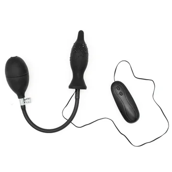 Gonflabile Anal Plug Cu 10 viteze Vibratoare Pentru Femei punctul G Stimulator Anal Dilatator Dop de Fund jucarii Sexuale Pentru Barbati Prostata pentru Masaj