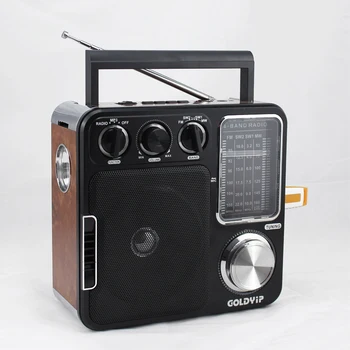 TRANSCTEGO Radio Portabil Retro Desktop Vantage Antic Semiconductoare Radio FM U Disc/SD Card Cadou Pentru Bătrânul AUX-In
