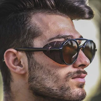 Fierbinte Stil Retro personalitate punk ochelari vintage ochelari de soare aviație ochelari de soare Dublu fascicul de ochelari Gafas de sol para hombres