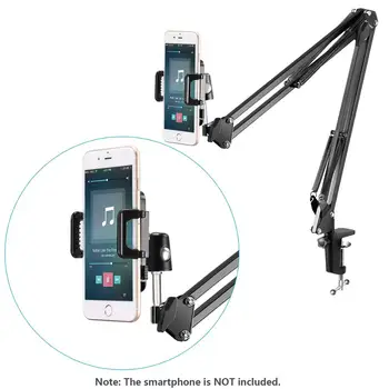 Neewer Universal Smartphone & Tablet Stand (Captusit Suport Reglabil de Fixare Clamp) Pentru iPhone 11 Pro/11 Pro Max Samsung Galaxy