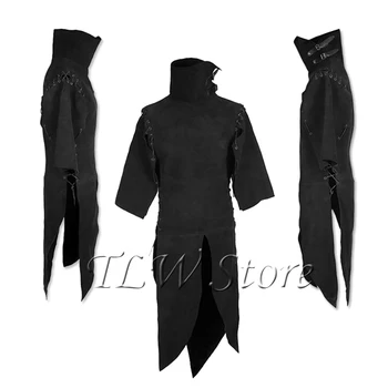 18-Lea Men ' s Stand Guler piele de Căprioară Războinic Haine Medievale Haine de Moda Renașterii Cosplay Costum
